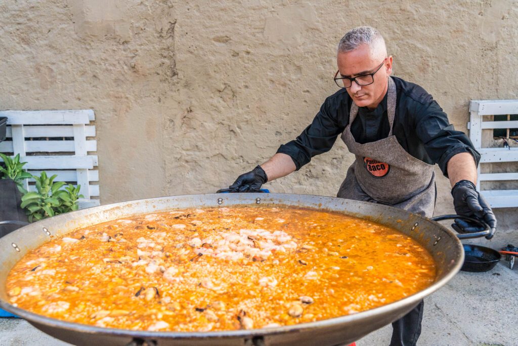 Paella del señoret para 50 personas en evento en Barcelona